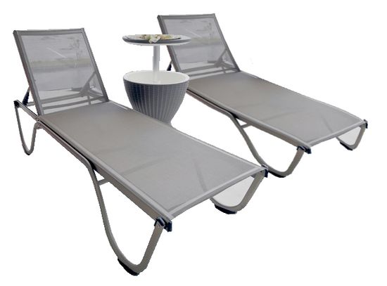 Комплект из 2 шезлонгов Ankara серый Турция