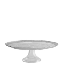 Zara Home блюдо сервировочное из стекла, цвет серебристый, 33 см