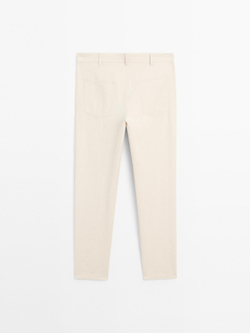 Massimo Dutti Зауженные брюки, кремовый