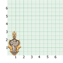 АРГО Подвеска с образом Святого Ангела Хранителя из серебра 925 пробы с позолотой