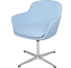 Крутящееся кресло A646-5 (Elegance S), голубой кашемир, ножка хром