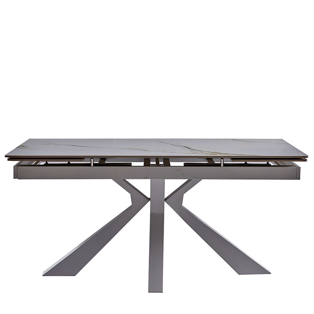 Стол керамический LA ALTA SIENA Kass gold 160-240*90, каркас белый