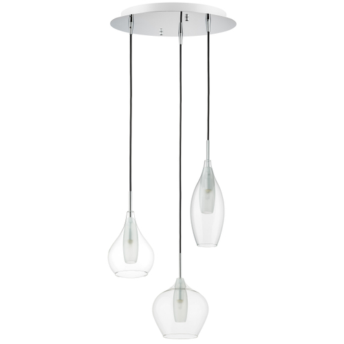 803051 Подвес PENTOLA 3х25W G9 ХРОМ/ПРОЗРАЧНЫЙ