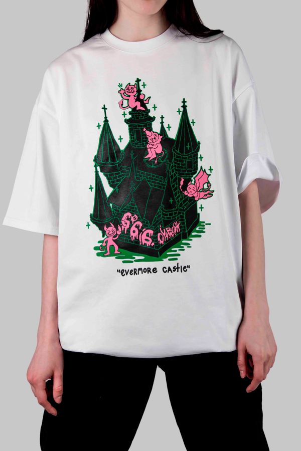 Футболка Evermore Castle белая - фото 4