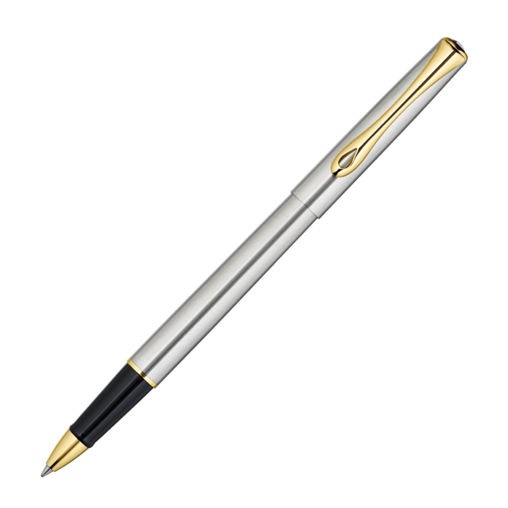 Роллер Diplomat Traveller stainless steel gold (D20000651)
