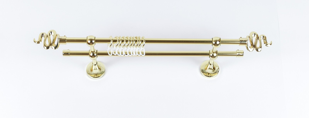 Кованный карниз д20 мм,двухрядный, золото