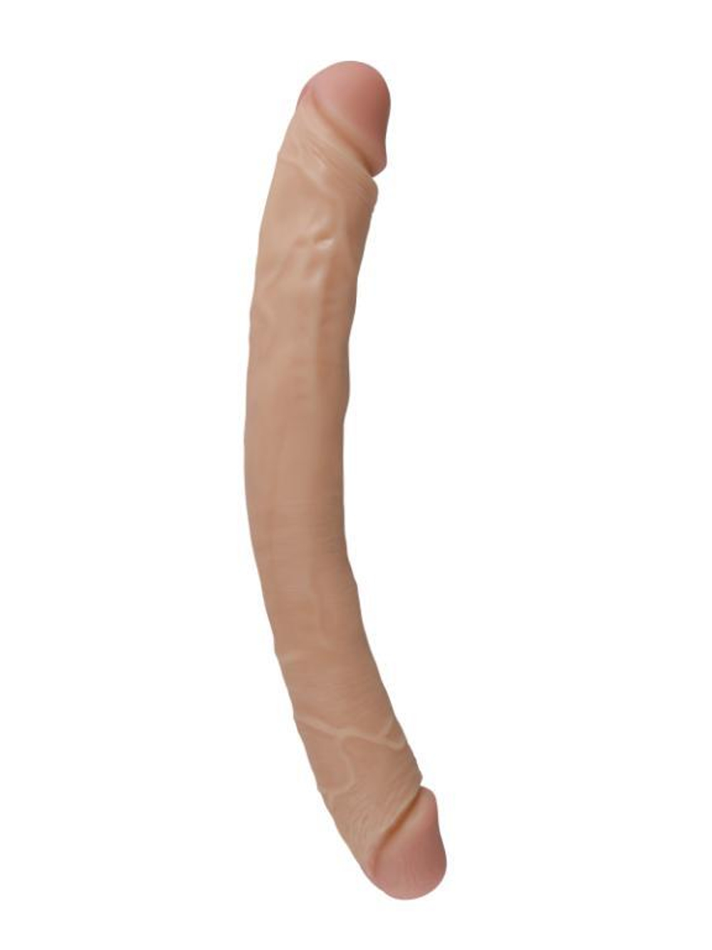 Двусторонний телесный фаллоимитатор REAL - 33 см.