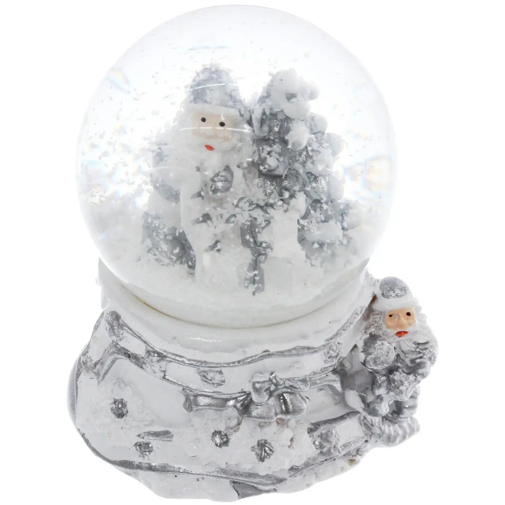 Сувенир Снежный шар «Белая сказка» 4.5*4.5*6 см (с подсветкой), микс