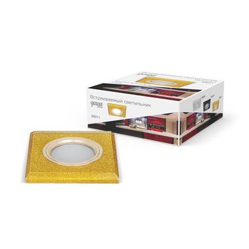 Встраиваемый точечный светильник 1*Gu5.3 RR011 кристалл золото/золото Mirror Gauss