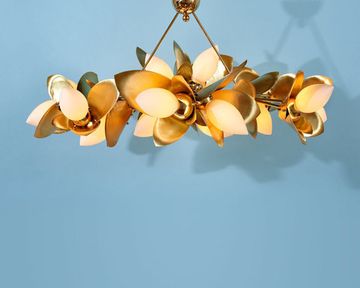 CUSTOM LAUREL BLOSSOM 16-LIGHT OVAL CHANDELIER by ROSIE LI