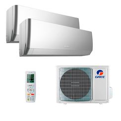 Мультисплит система на 2 комнаты Gree GWH09AGCXB-K6DNA4F/I (silver) + GWH12AGC-K6DNA4F/I (silver) / GWHD(18)NK6OO (LCLH)
