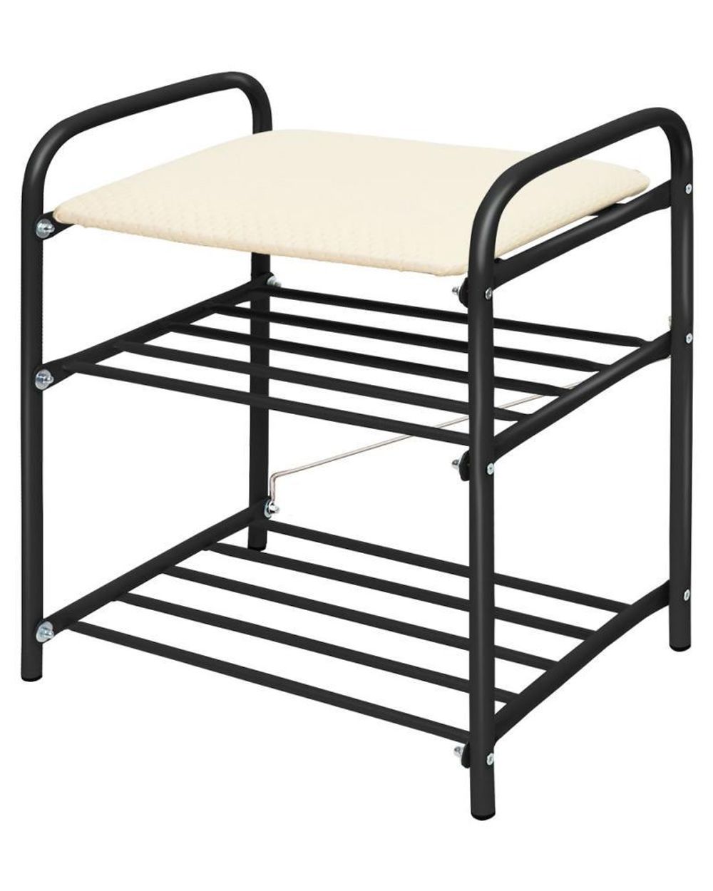 Банкетка в прихожую Б1 3-х ярусная, на металлокаркасе, Ника