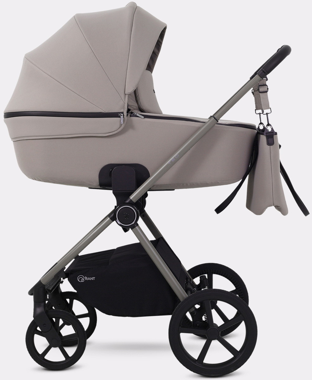 Детская коляска Rant Teo Soft 3 в 1 с автокреслом Aster Zero Olive Cloud