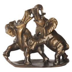 Статуэтка Играющие Слоны Бронза