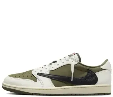Premium Кроссовки Nike x Travis Scott Air Jordan 1 Low "Medium Olive"