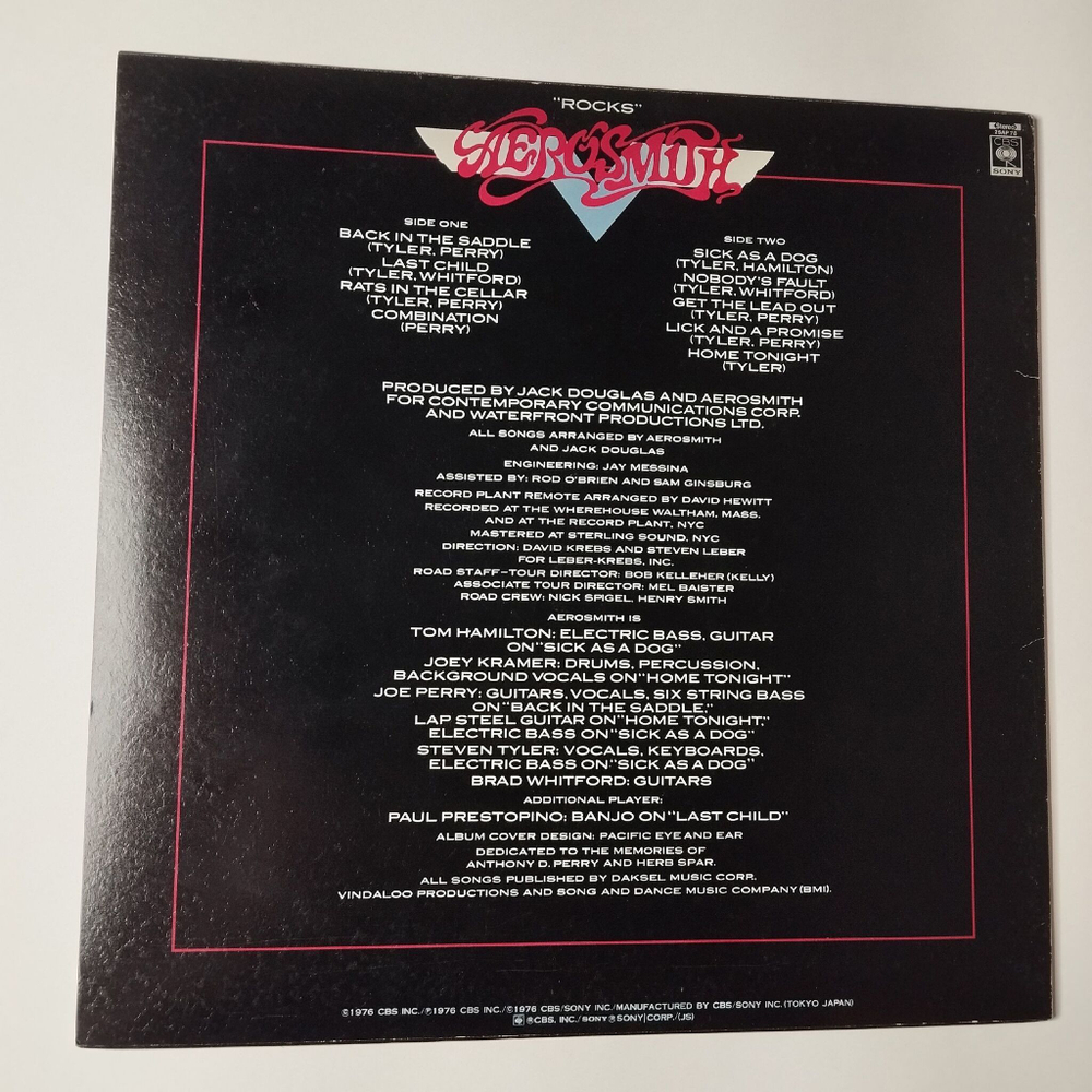 Винтажная виниловая пластинка LP Aerosmith Rocks (Japan 1976) (No Obi)