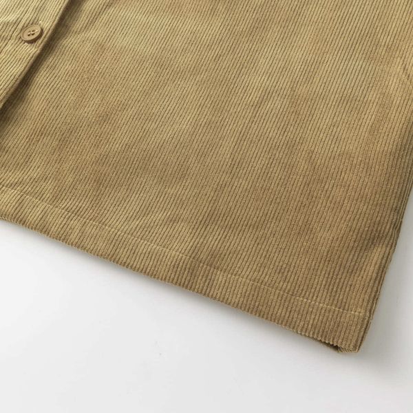 Рубашка Velvet Button Det зеленая / песочная - фото 10