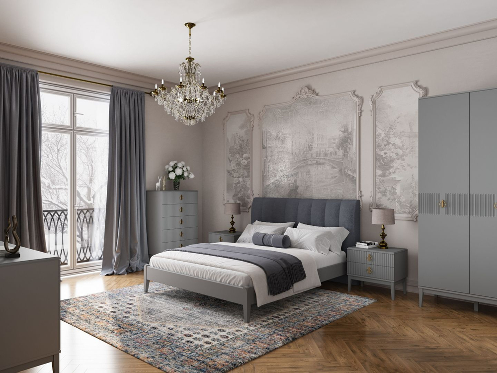 КОМОД ФАРГО Ш.1480*В.816*Г.440 АНТРАЦИТ 2 ДВЕРИ 3 ЯЩИКА