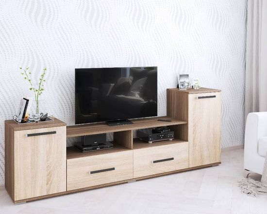 Тумба-ТВ ПАРУС-2 ясень шимо / дуб сонома