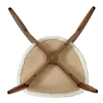 Стул Bradex Home Lucas белый искусственный мех с ножками цвета орех