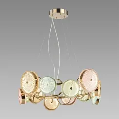 5412/95L L-VISION ODL_EX24 151 золотой/разноцветный/металл/стекло Люстра LED 95W 4000K 6400lm CARAMELLA