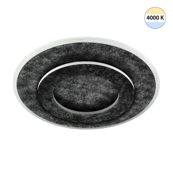 7741/40L MITRA LED SN 074 Светильник металл/акрил/черный/серебряная патина LED 40Вт D380 IP20 SATURN