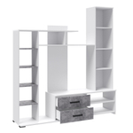 Стенка для гостиной Сидней-1 со шкафом белый/ателье светлое Микон