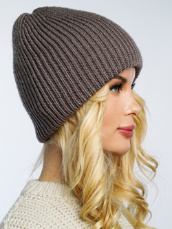 Шапка вязаная "Fishka" Мокко