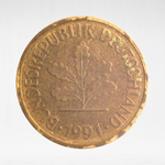 Germany, 5 Pfennigs, 1991, (Hamburg Mint - "J"), F
