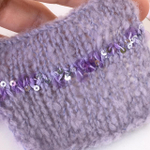 Lustrosa , крупные 6 mm и мелкие 3 mm пайетки на хлопке, длина нити около 200м/100гр, цвет: лаванда.