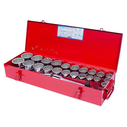 Цена на KING TONY (6226CR) Набор торцевых головок с принадлежностями 3/4", 12-гранные, 22-50 мм и 7/8"-2", 26 предметов