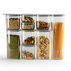 Контейнер для хранения 300мл Qualy с плоской крышкой серый