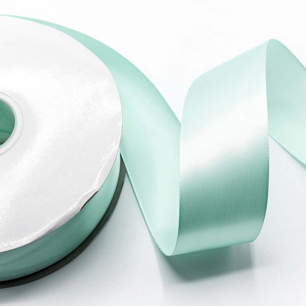 Лента Атласная 5см х 110м Полиэстер класс А (Бирюзовый)
