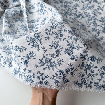 Полулен Синие цветы