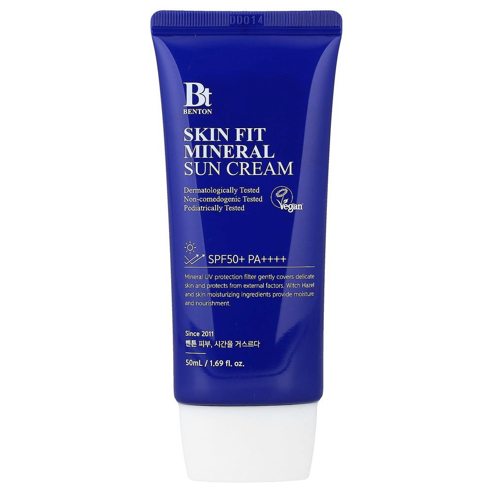 Benton, Skin Fit Mineral Sun, крем для лица с минералами, SPF 50+/PA++++, 50 мл (1,69 жидк. унции)