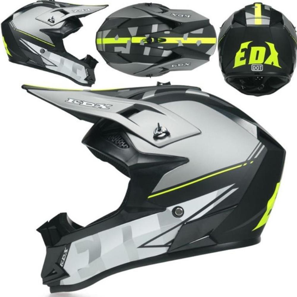 Шлем кроссовый сер-черн-желт M