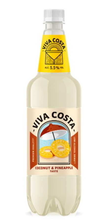 Коктейль слабоалкогольный "Viva Costa" Pineapple-Coconut 0,95л. Лидское пиво