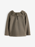 Лонгслив для девочки с воротником Next 168-341, Хаки