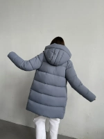 Куртка зимняя удлиненная с капюшоном