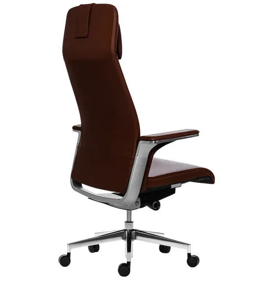 Эргономичное кресло Match HB, темно-коричневая кожа | Bartoli Design