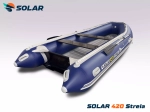 Лодка надувная моторная solar-420 strela jet tunnel