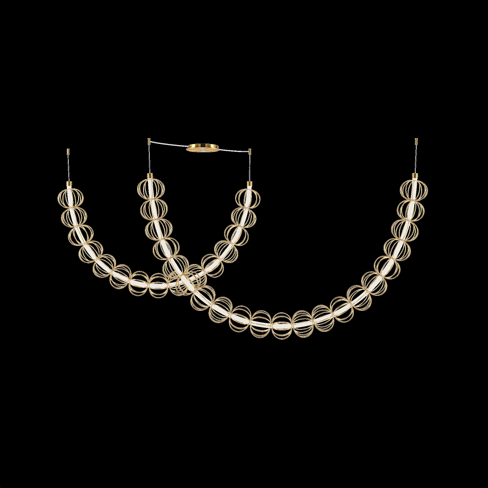 Подвесной светодиодный светильник Maytoni Golden Cage MOD216PL-L55G3K