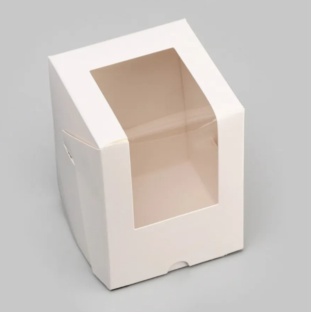 Коробка для десертов без ложемента 125*90*90 мм (белая)