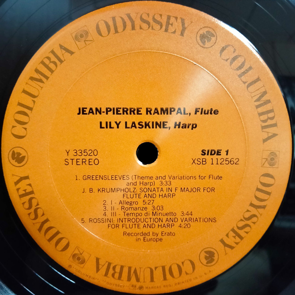 Jean-Pierre Rampal, Lily Laskine / Music For Flute And Harp (LP)