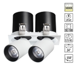 358083 SPOT NT19 470 белый/черный Встраиваемый светильник IP20 LED 3000К 24W 220V LANZA