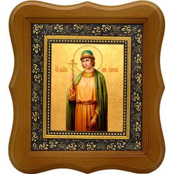 Глеб Святой благоверный князь. Икона на холсте.