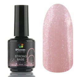 База Bloom Strong COVER жесткая №06 15мл (холодный розовый с блестками)