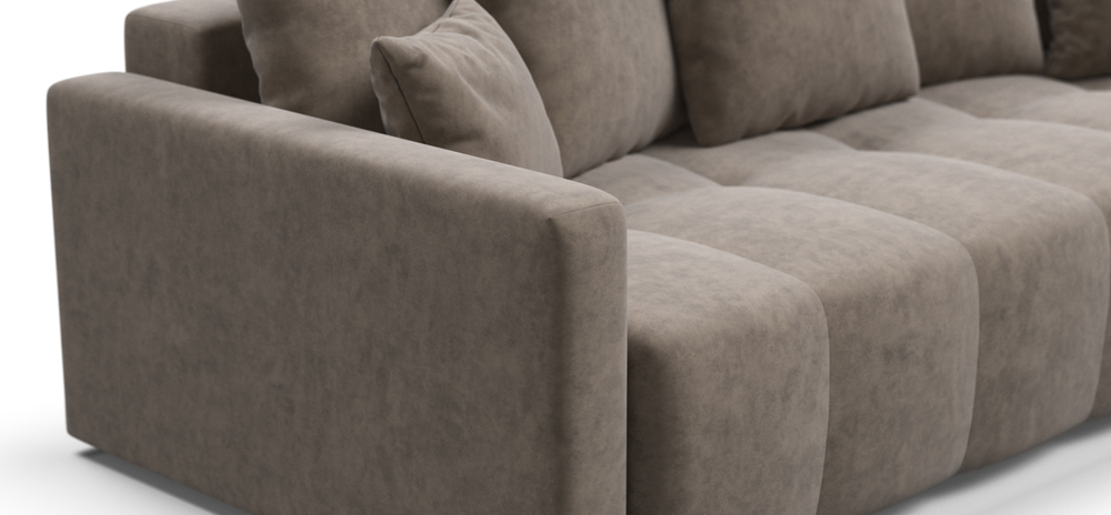 Угловой диван Босс Тренд Велюр Роял тауп