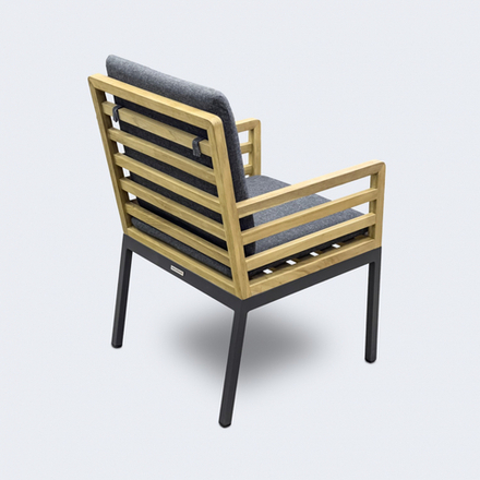 Стул Ideal Patio ЭГМОНТ каркас карбон - натуральный тик