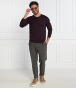 Хлопковый свитер leno-p BOSS BLACK - бордовый(50468239)